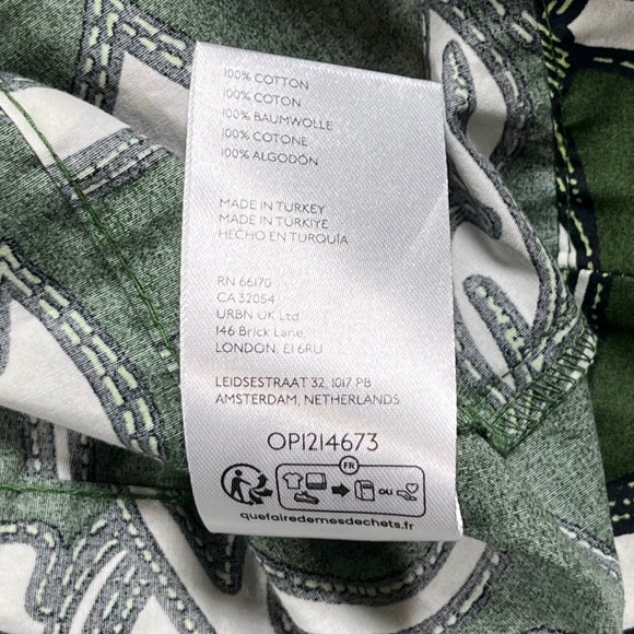 Anthropologie Somerset Maxi Dress Womens Sz 3X Green White Print Smocked Tiered - Picture 5 of 9